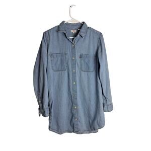 Levi's Men's XL Blue Denim Long Sleeve Button Down Shirt